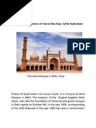 Details of The Ancestors of Hazrat Abu Raja Hyderabad