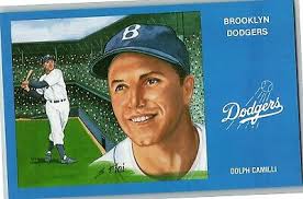 1988 5 Dolph Camilli Rini Mlb Susan Brooklyn Postcard Dodgers Art Series 1 