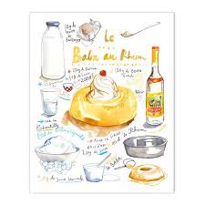French Baba Au Rhum Recipe Food Illustrations Recipe Drawing Food