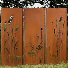Gartenwand Sichtschutz Wand Triptychon Teich Stahl Rost 225x195 Cm Ebay In 2020 Triptychon Sichtschutz Sichtschutzwande