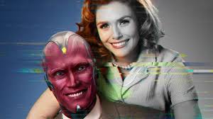 Elizabeth Olsen Paul Bettany Scarlet Witch Vision Wanda Maximoff Hd Wandavision Wallpapers Hd Wallpapers Id 52228