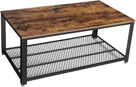 Yet despite its raw look and feel, it is remarkably flexible. Vasagle Industrial Coffee Table With Storage Shelf For Living Room Wood Look Accent Furniture With Metal Frame Easy Assembly Rustic Brown Walmart Com Walmart Com