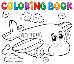 We have brought for you the airplanes such as flying airplane, passenger airplane, fighter airplane, runway foot airplane, lettering a coloring pages, such fun pictures have been given. Coloring Book Airplane Theme Royalty Free Cliparts Vectors And Stock Illustration Image 54949222