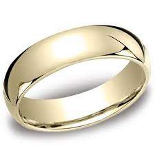 Benchmark 10k Yellow Gold 6mm Comfort Fit Plain Mens Wedding Band Ben Garelick