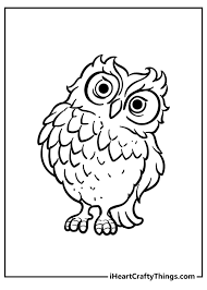 Cute owl with tender eyes. 25 Wise Owl Coloring Pages