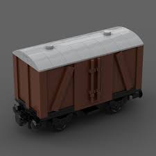 Lego Moc Box Car,7 Stud Wide 2Axle , Train Car For 10277 Crocodile  Locomotive By Josszo | Rebrickable - Build With Lego