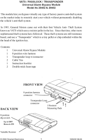 20402 vats passlock transponder universal alarm bypass