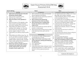 Swain House Primary School Writing Assessment Grid Band 1