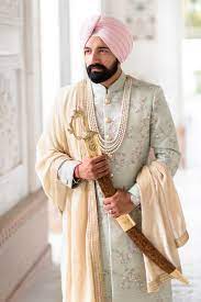 Pastel Green Sherwani Indian Groom Wear Groom Dress Men Wedding Outfit Men