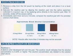 alcohol saliva test strips clia waived 100 box