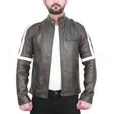 Edgy Chocolate Brown Leather Jacket With Fringes Leather Jacket Cafe Racer Leather Jacket Real Leather Jacket