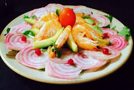 Salade Betteraves Chioga Avocat Mesclun Crevettes Groseilles Avec Images Groseille Salade Betterave