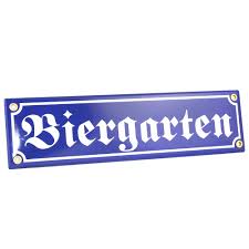 In ulm, um ulm und um ulm herum. Emaille Schild Biergarten Online Kaufen Bavariashop De Mei Lebensgfui