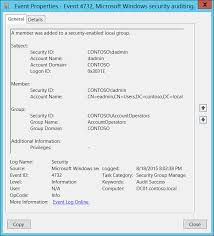 4732 S A Member Was Added To A Security Enabled Local Group Windows 10 Windows Security Microsoft Docs