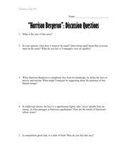 I found these fabulous questions at the achieve the core website. Harrison Bergeron Questions And Answers
