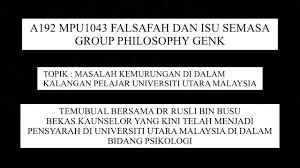 Yang ingin memberi sumbangan sila ke akaun maybank ngo masssa ( pertubuhan solidariti madani malaysia). A192 Mpu1013 Falsafah Isu Semasa Kumurungan Depression Youtube