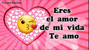 Te encontre a tí, el que hace mis dias, los mejores momentos mis noches encantadoras, eres mi vida. Eres El Amor De Mi Vida Te Amo Frases Youtube