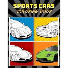Coloring bugatti veyron pur sang, eb 110, eb chiron; Buy Sports Cars Coloring Book A Collection Of 45 Cool Supercars Relaxation Coloring Pages For Kids Adults Boys And Car Lovers Top Cars Coloring Book Paperback October 16 2020 Online In Turkey B08l7jf3xq