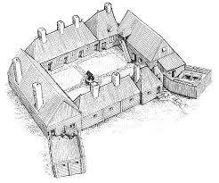 The French Habitation At Port Royal Architecture Drawing Castle Town Map