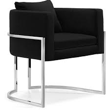 Notify me when this product is available: Pippa Black Velvet Accent Chair Color Black Velvet Finish Chrome Style Contemporary Walmart Com Walmart Com