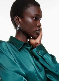 Aritzia sable satin shirt Up To 80% Off Retail