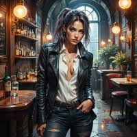 Картинки не тему "Девушка в кожаной куртке" (Girl in leather jacket) |  #girl_in_leather_jacket