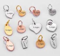 Amazon.com: Cring Coco 20-100 pcs Custom Metal Logo Charms ...