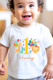 Party Animals 1st Birthday Shirt Personalized First Birthday Shirt Boy Girl  1st Birthday Tee Wild Birthday T Shirt Zoo Animal Shirt Baby