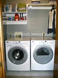 I can't wait to show you our small laundry room makeover! Small Stackable Washer Dryer Combo Laundry Room Storage Shelves Laundry Room Storage Laundry Room Makeover