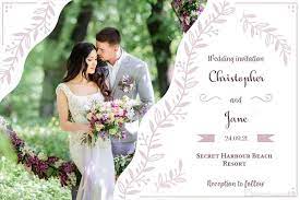 Free wedding anniversary wishes with photo, wedding anniversary photo editing online free, free anniversary ecards for couple, happy you now have the option to create happy wedding anniversary with images and wish of your own choice. Create Wedding Party Invitations Card Online Free