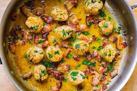 Cook the scallops for 2 minutes, making sure not to move them or. Bacon Scallops With Lemon Butter Sauce Julia S Album