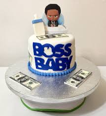 2nd Birthday Black Boss Baby Cake African American Boss Baby Cake Baby Birthday Party Boy Baby Boy 1st Birthday Party Boy Baby Shower Themes