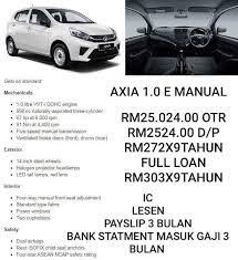 The axia is available in 4 variants and priced as follows: 2020 New Perodua Sales Pasir Pekan Wakaf Bharu Branch Facebook