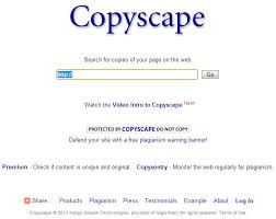 Screenshot of Copyscape