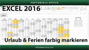 Maybe you would like to learn more about one of these? Urlaub Und Ferien Im Kalender Farbig Markieren Excel Youtube
