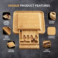 Get it as soon as wed, jun 9. Bamboo Cheese Board With Cutlery Set Organic Wood Charcuterie Tray Meat Board With 4 Stainless Steel Knife And Utensils Great Gift Idea Walmart Canada
