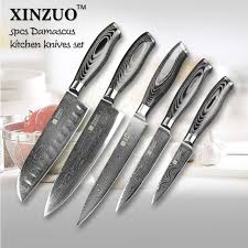 5 Pcs Kitchen Knives Set 73 Layers Japanese Vg10 Damascus Steel Kitchen Knife Set Cleaver Chef U Knife Set Kitchen Damascus Steel Kitchen Knives Kitchen Knives