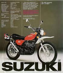 1976 Suzuki Ts400 Sales Brochure Suzuki Suzuki Bikes Suzuki Motorcycle