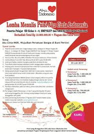 Puisi Puisi Para Pemenang Lomba Menulis Puisi Aku Cinta Indonesia Rayakultura Net