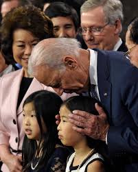 Mitch mcconnell is the senior senator of kentucky. Meet Creepy Joe Who Sniffs Hair Rubs Noses And Fondles Your Face World The Times
