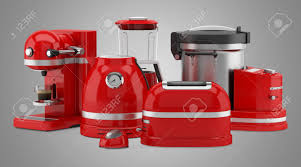 Discover red kitchen appliances at world market, and thousands more unique finds from around the world. Red Kitchen Appliances Isolated On Gray Background 3d Illustration Stock Photo Picture And Royalty Free Image Image 67463565