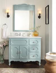 A slightly distressed bathroom vanity with lace features may perhaps be the definition of shabby chic. vanity's, in general, can enhance a bathroom both aesthetically and functionally and adding the additional lace features only accentuates the persisting positive qualities that a vanity brings. 42 Benton Collection Knoxville Vintage Blue Victorian Shabby Chic Bathroom Vanity With Mirror Gd 1509bu 42 Bs Mir Walmart Com Walmart Com