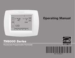 Honeywell 9000 wifi thermostat screen lock /password . Th8000 Series Manualzz