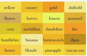 Mental Floss Expand Your Color Vocabulary Shades Of Yellow Color Theory Yellow Color