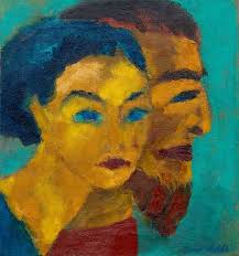 EMIL NOLDE Doppelbild (Sie seltsames Licht). 1918.