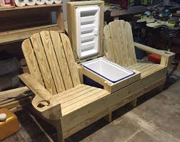 Double Adirondack Chair With Cooler Plans Cool Rustic Furniture Adirondack Chair Plans With Co Wood Furniture Plans Wood Pallet Furniture Diy Furniture Plans