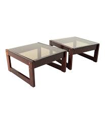 100% price match and free shipping at yliving.com. Percival Lafer Brazilian Mid Century Rosewood And Smoked Glass Side End Tables Pair