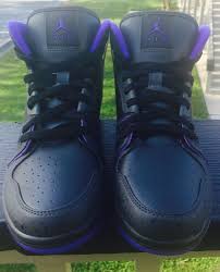 Black And Purple Nike Shoes Men Shoes Nike Air Jordan 1 Flight 2 Basketball Black Purple Retro Size 8 New Mens Nike Shoes Air Jordans Nike Air Jordan