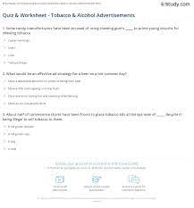 Read on for some hilarious trivia questions that will make your brain and your funny bone work overtime. Quiz Worksheet Tobacco Alcohol Advertisements Study Com