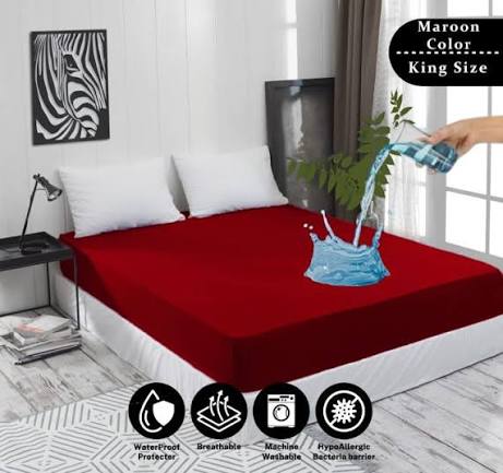 Azam Sons Waterproof Mattress Cover King Sized Mattress Protector Anti Slip Double Bed Fitted | Daraz.pk